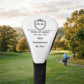 Beste Liefste Monogram Eerste Letters Man Van Verd Golfheadcover