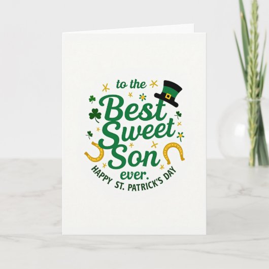 Beste lieve zoon St. Patrick kaart (Voorkant)