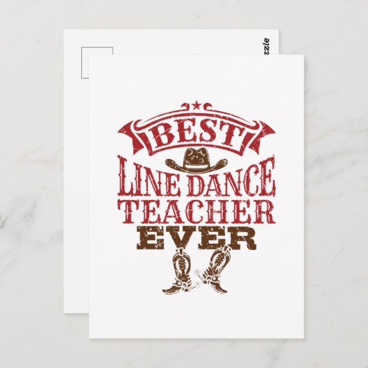 Beste lijn dansleraar ooit briefkaart (Voorkant / Achterkant)