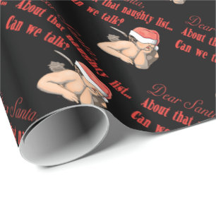Beste lijst Santa Naughty Cadeaupapier