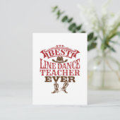 Beste Line Dance Docent Ooit Briefkaart (Staand voorkant)