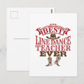 Beste Line Dance Docent Ooit Briefkaart (Voorkant / Achterkant)