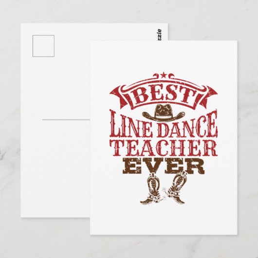 Beste Line Dance Docent Ooit Briefkaart (Voorkant / Achterkant)