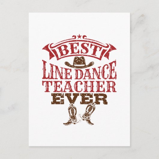 Beste Line Dance Docent Ooit Briefkaart (Voorkant)