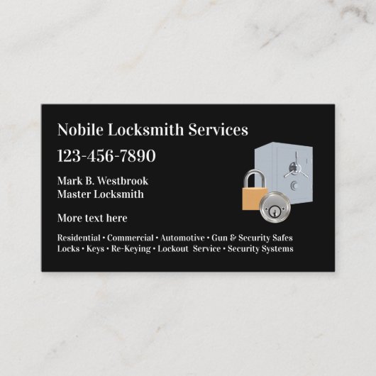 Beste lokale Locksmith Visitekaartjes (Voorkant)