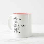 Beste Lola Ever Tweekleurige Koffiemok (Voorkant links)