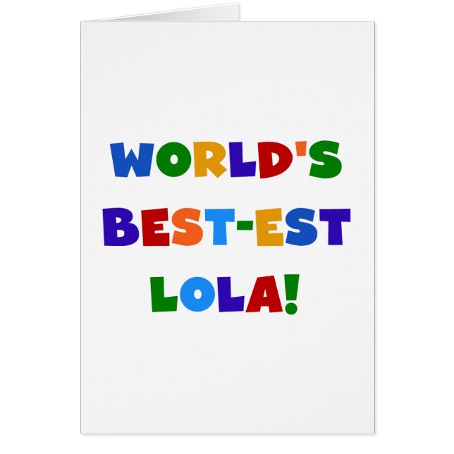 Beste Lola T-shirts en cadeautjes ter wereld (Voorkant)