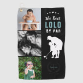Beste Lolo Door Par | Monogram Foto Collage Golfhanddoek (Voorkant)