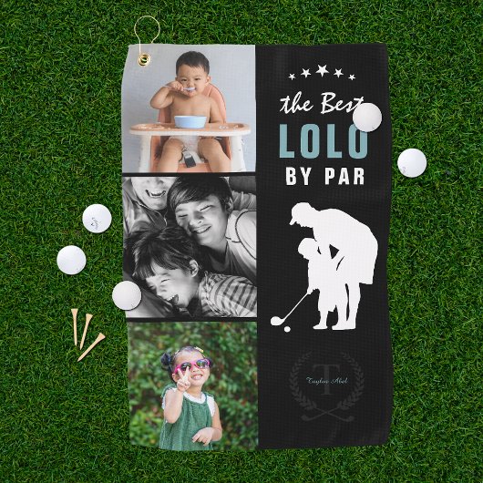 Beste Lolo Door Par | Monogram Foto Collage Golfhanddoek