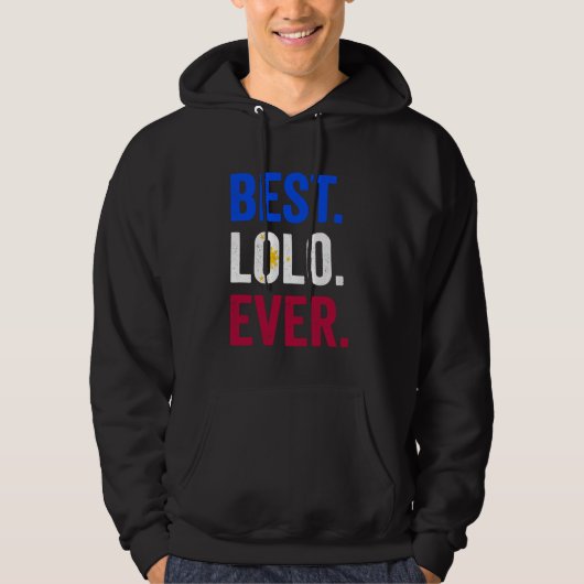 Beste Lolo ooit liefde Lolo Vaders Dag Opa Geboort Hoodie (Voorkant)