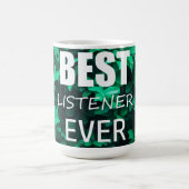 Beste Luisteraar Ooit Groene Bladeren Mok Beker (Center)