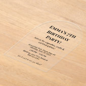 Beste Luxe Clear Acryl Verjaardagsfeest Acryl Uitnodigingen (Laagn)