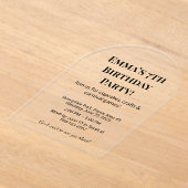 Beste Luxe Clear Acryl Verjaardagsfeest Uitnodigingen (Laagn)