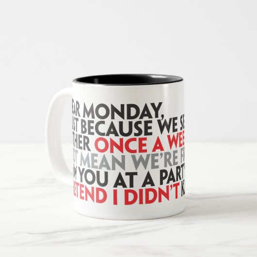 Beste maandag Mok (Voorkant links)