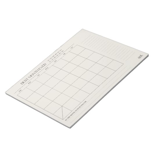 Beste maandplanner 11 inch x 8,5 inch Notitieblok (Schuin)