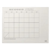 Beste maandplanner 11 inch x 8,5 inch Notitieblok (Voorkant)