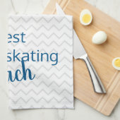 Beste maatskuiker - blauwe sterren schaats handdoe theedoek (Quarter Fold)