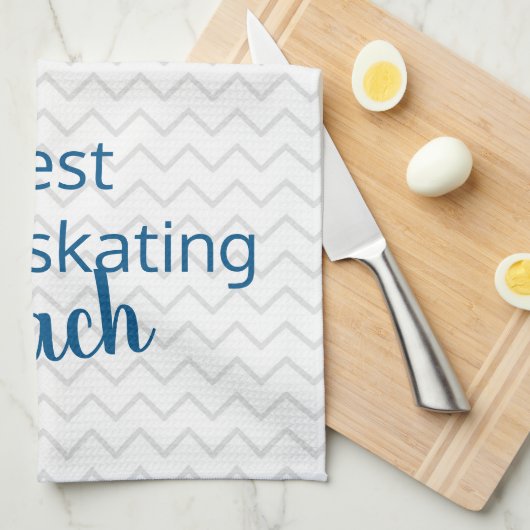 Beste maatskuiker - blauwe sterren schaats handdoe theedoek (Quarter Fold)