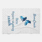 Beste maatskuiker - blauwe sterren schaats handdoe theedoek (Horizontaal)