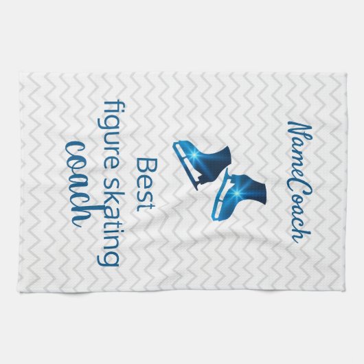 Beste maatskuiker - blauwe sterren schaats handdoe theedoek (Horizontaal)