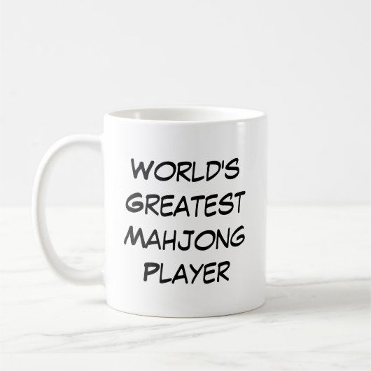 "Beste Mahjongspeler ter Wereld" Koffiemok (Links)