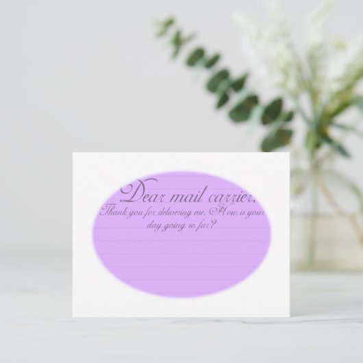 Beste Mail Carrier Grappig bedankt briefkaart (Staand voorkant)