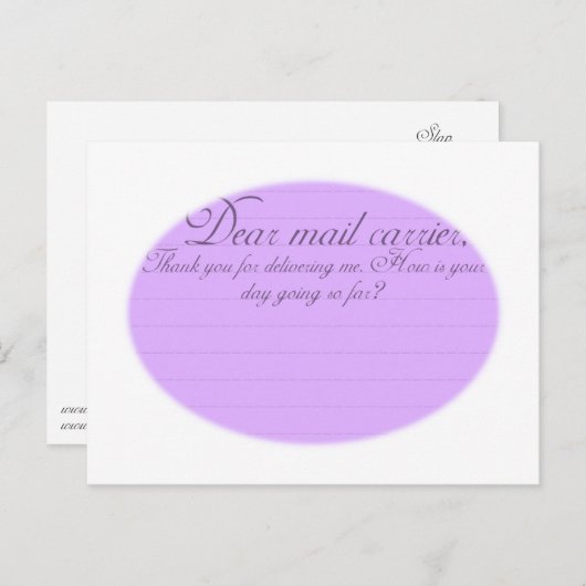 Beste Mail Carrier Grappig bedankt briefkaart (Voorkant / Achterkant)