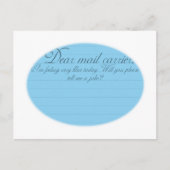 Beste Mail Carrier Grappige grap briefkaart (Voorkant)