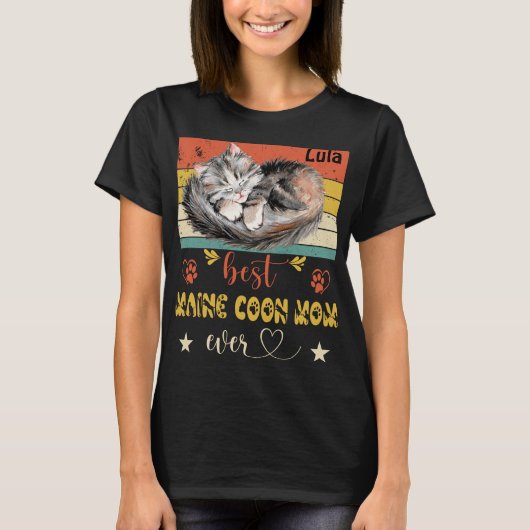 Beste Maine Coon Moeder Ooit Grappige Kat Mama Kat T-shirt (Voorkant)