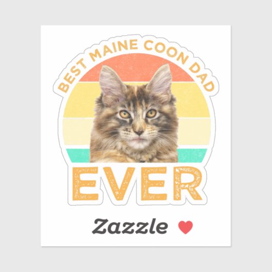 Beste Maine Coon papa ooit Sticker (Vel)