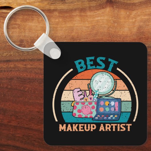 Beste make-up artiest - Retro stijl Sleutelhanger (Voorkant)