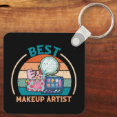 Beste make-up artiest - Retro stijl Sleutelhanger (Achterkant)