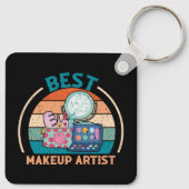 Beste make-up artiest - Retro stijl Sleutelhanger (Achterkant)