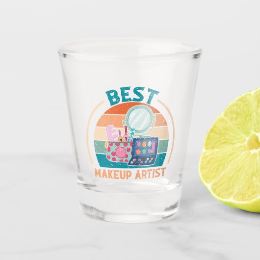 Beste make-up artiest - Retro Style Shot Glass Shot Glas (Voorkant)