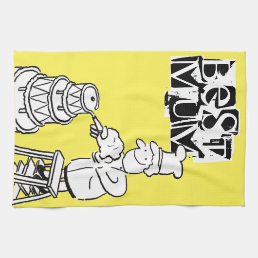 Beste makreelmaker die reuzenkeuken decorreert theedoek (Horizontaal)