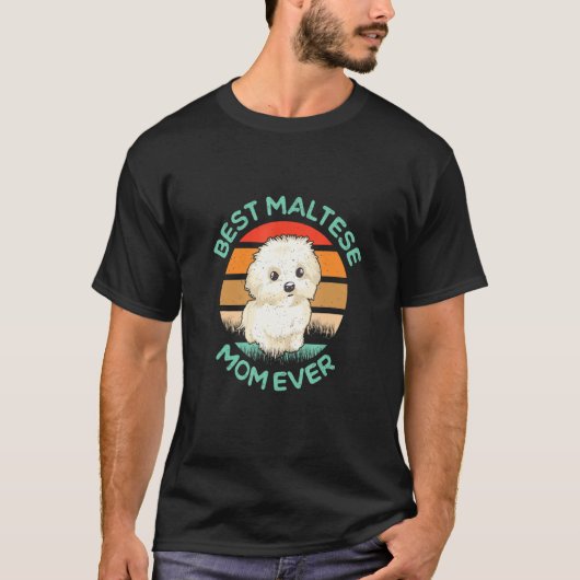Beste Maltese moeder ooit hond puppy eigenaar Malt T-shirt (Voorkant)