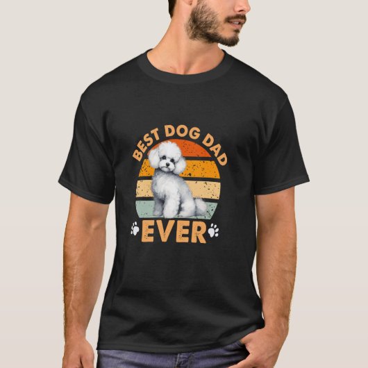 Beste Maltese Poodle Vader Ooit Funny Honden Eigen T-shirt (Voorkant)