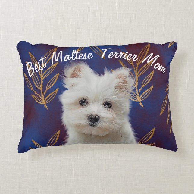 Beste Maltese terrier Ma Accent Pillow Kussen (Voorkant)