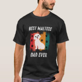Beste Maltese vader ooit grappige Maltese vader va T-shirt (Voorkant)