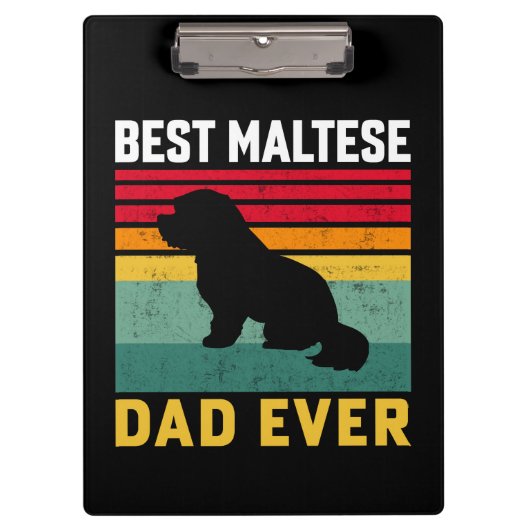 Beste Maltezer vader ooit, Malteese hond pa Klembord (Voorkant)