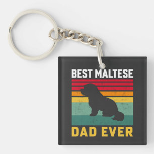 Beste Maltezer vader ooit, Malteese hond pa Sleutelhanger