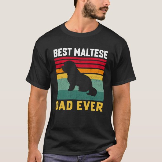 Beste Maltezer vader ooit, Malteese hond pa T-shirt (Voorkant)