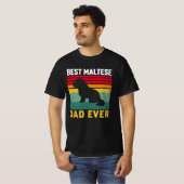Beste Maltezer vader ooit, Malteese hond pa T-shirt (Voorkant volledig)
