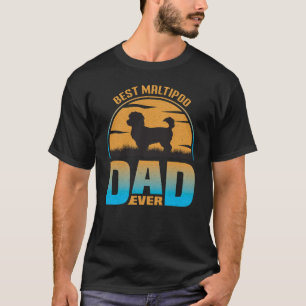 Beste Maltipoo vader ooit  Retro Dog pa T-shirt