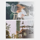 Beste mam 2 Aangepaste fotocollage Moeder Fleece Deken (Voorkant)