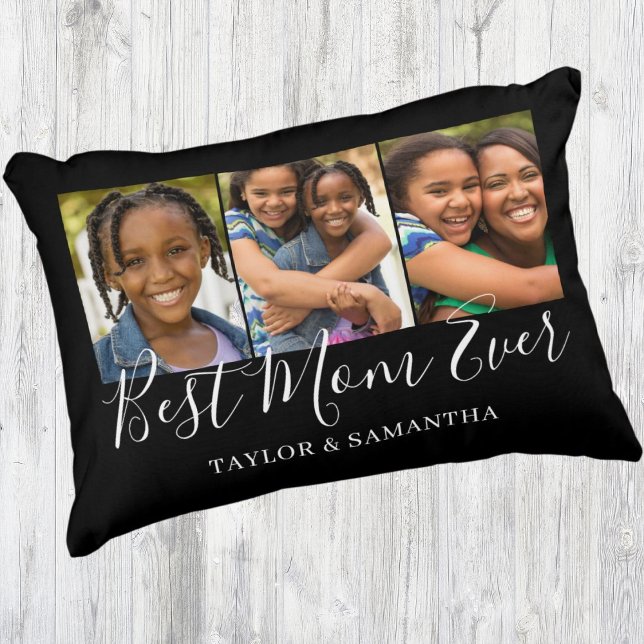 Beste mam 3 Fotocollage Accent Pillow Kussen (Creator heeft geüpload)