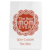 BESTE MAM aangepaste geschenkzakken Medium Cadeauzakje (Achterkant)