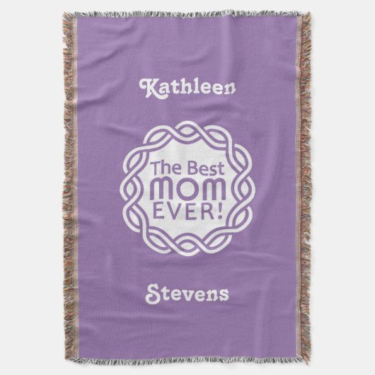 BESTE MAM aangepaste gooi deken (Voorkant Verticaal)