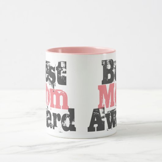 Beste Mam Award in Roze - Mok met tweetone koffie (Midden)
