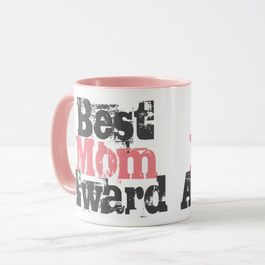 Beste Mam Award in Roze - Mok met tweetone koffie (Voorkant links)